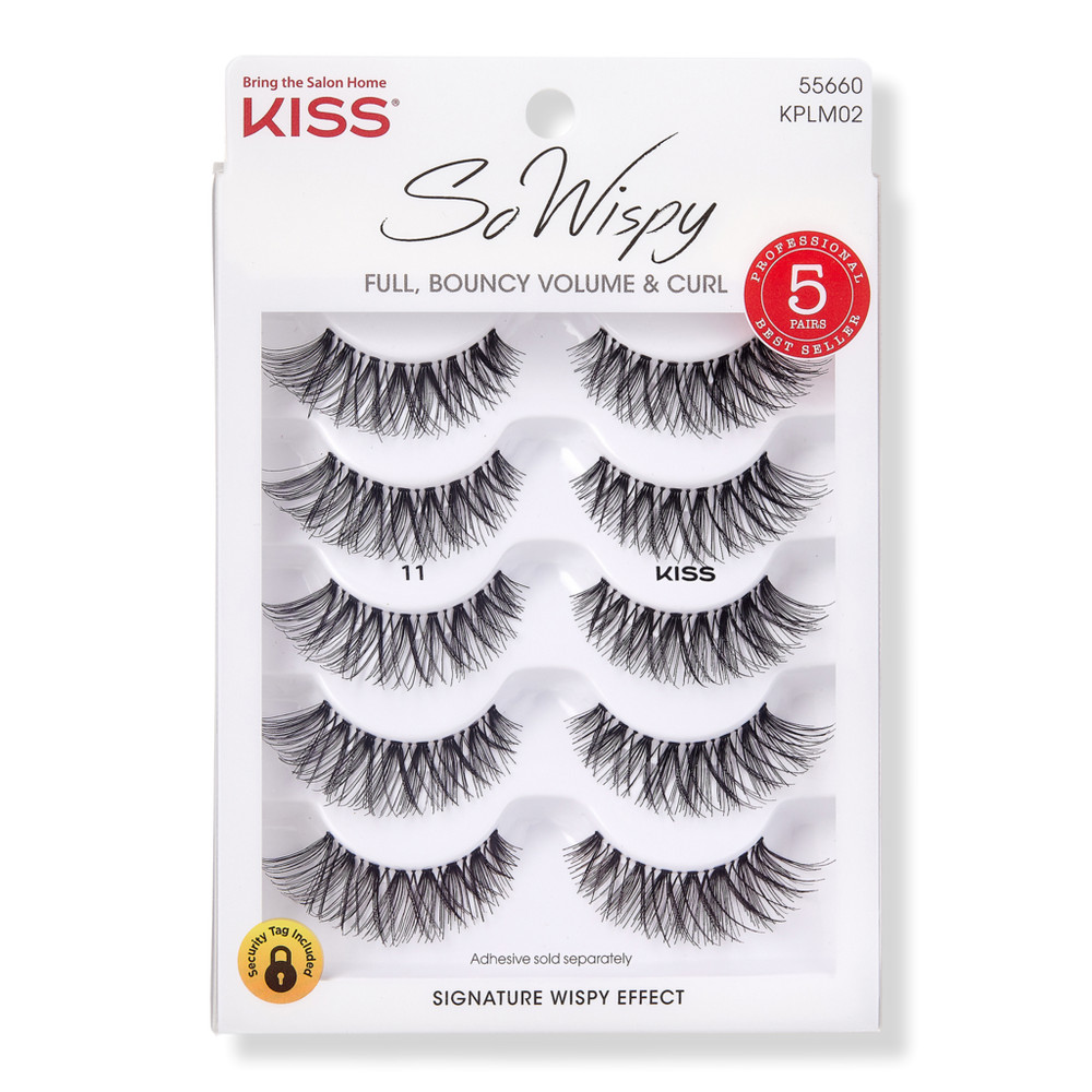 Kiss So Wispy 5 pair lashes #11, multipack | Ulta