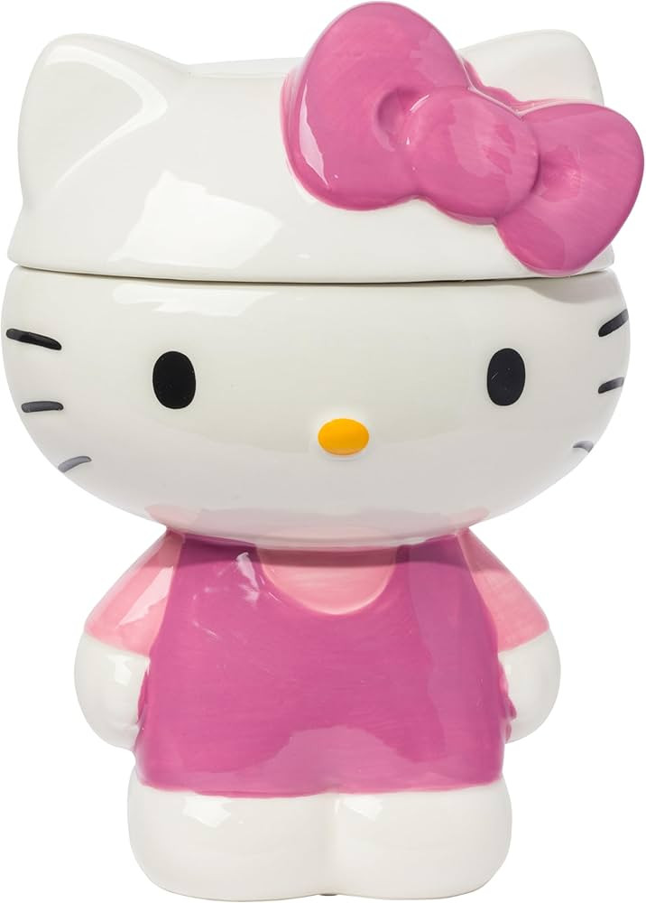Silver Buffalo Sanrio Hello Kitty 3D Sculpted Ceramic Cookie Snack Jar (Large) | Amazon (US)
