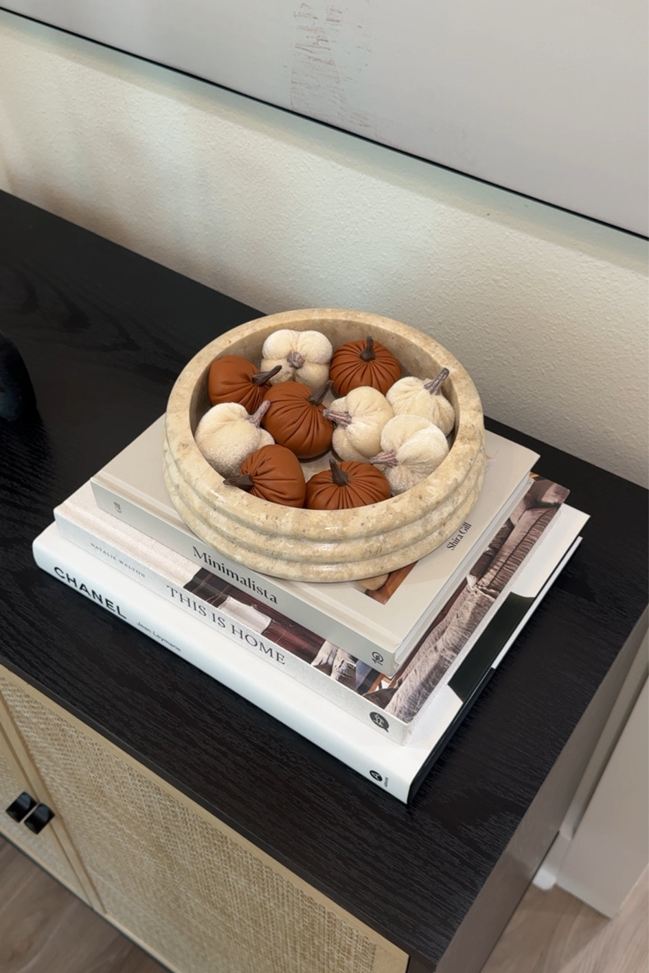 Pumpkin details styled with coffee table books for the perfect autumn entry 🍂

#LTKStyleTip #LTKSeasonal #LTKHome