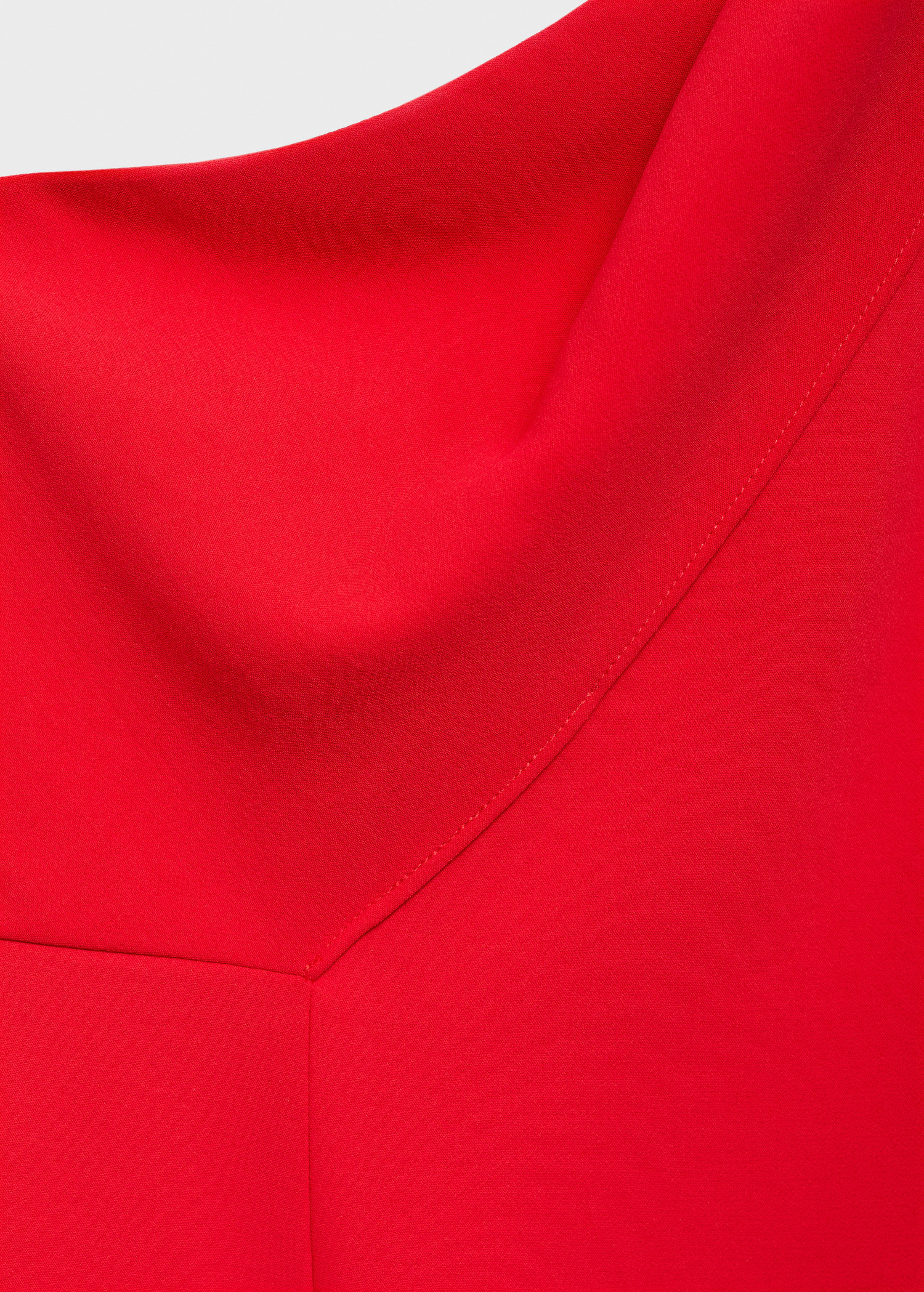 Asymmetrical bow-neck dress - Women | MANGO United Kingdom | MANGO (UK)