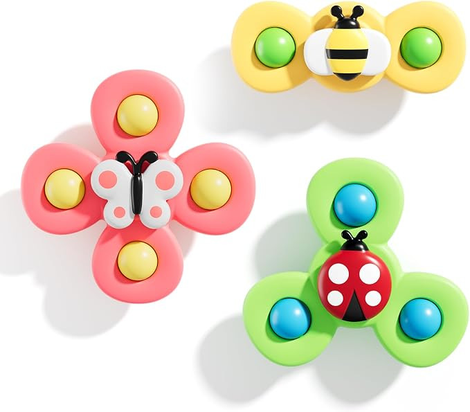 Suction Cup Spinner Airplane Travel Toys for 1 Year Old Boy Girl | Amazon (US)
