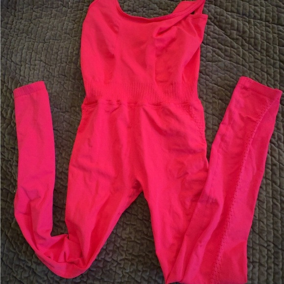 FP Movement by Free People Bright Pink Jumpsuit | Poshmark