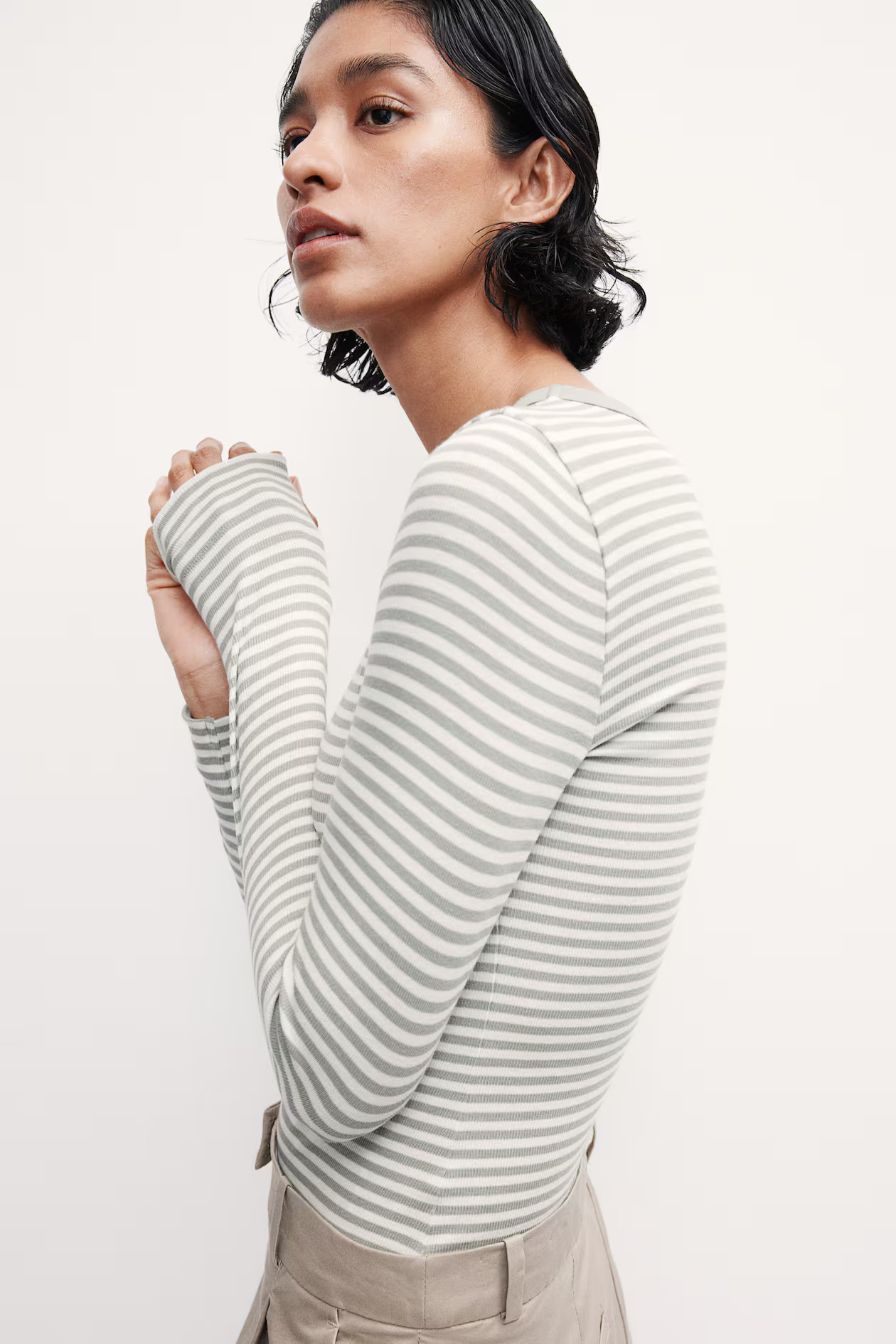 Ribbed Jersey Top | H&M (US + CA)