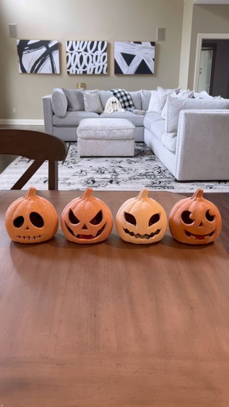 Ombré terracotta Jack-o’-lanterns 🎃 All you need is this terracotta paint set, baking soda and these $5.99 Jack-o’-lanterns (all linked on my @shop.LTK page — link in bio) 

Steps: 
Mix each paint color with baking soda until desired texture is reached. I used colors: Terrazo Tan, Mesa Pink, Pueblo and Adobe White. 

Paint each Jack-o’-lantern, then finish by sprinkling the pumpkins with baking soda. Use a dry paint brush to evenly spread it! 

#diy #terracottapumpkins #diydecor #diyhalloween #mantledecor #jackolantern #spookyseason #spookydecor #spooky #pumpkindecor #diypumpkin #diyreels #terracotta #halloween2023 #halloweenDIY #athome #halloweenhomedecor #falinspo #potterybarndupe #falldecor #diyhomedecor #ltkhome #liketkit 

#LTKHalloween #LTKSeasonal