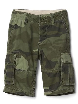 Gap Boys Camo Cargo Shorts Green Camo Size 16 | Gap US