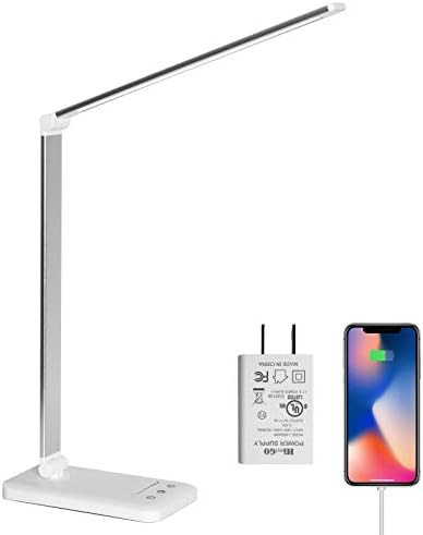 LED Desk Lamp,Eye-Caring Table Lamps,Stepless Dimmable Office Lamp with USB Charging Port,Touch/M... | Amazon (US)