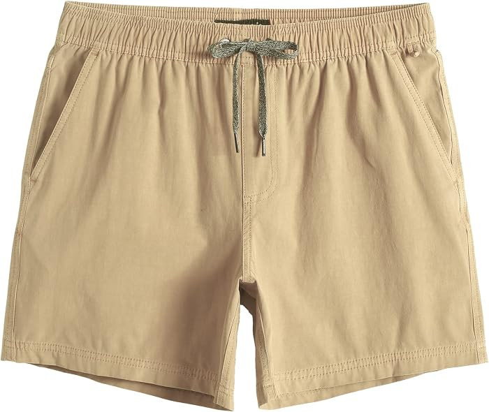 maamgic Men's 5 Inch Shorts Pull-On Relaxed Fit Casual Stretch Shorts | Amazon (US)