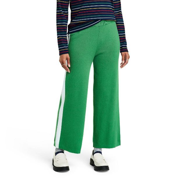 Women's Side Stripe Sweater Pants - La Ligne x Target Green/Light Blue | Target