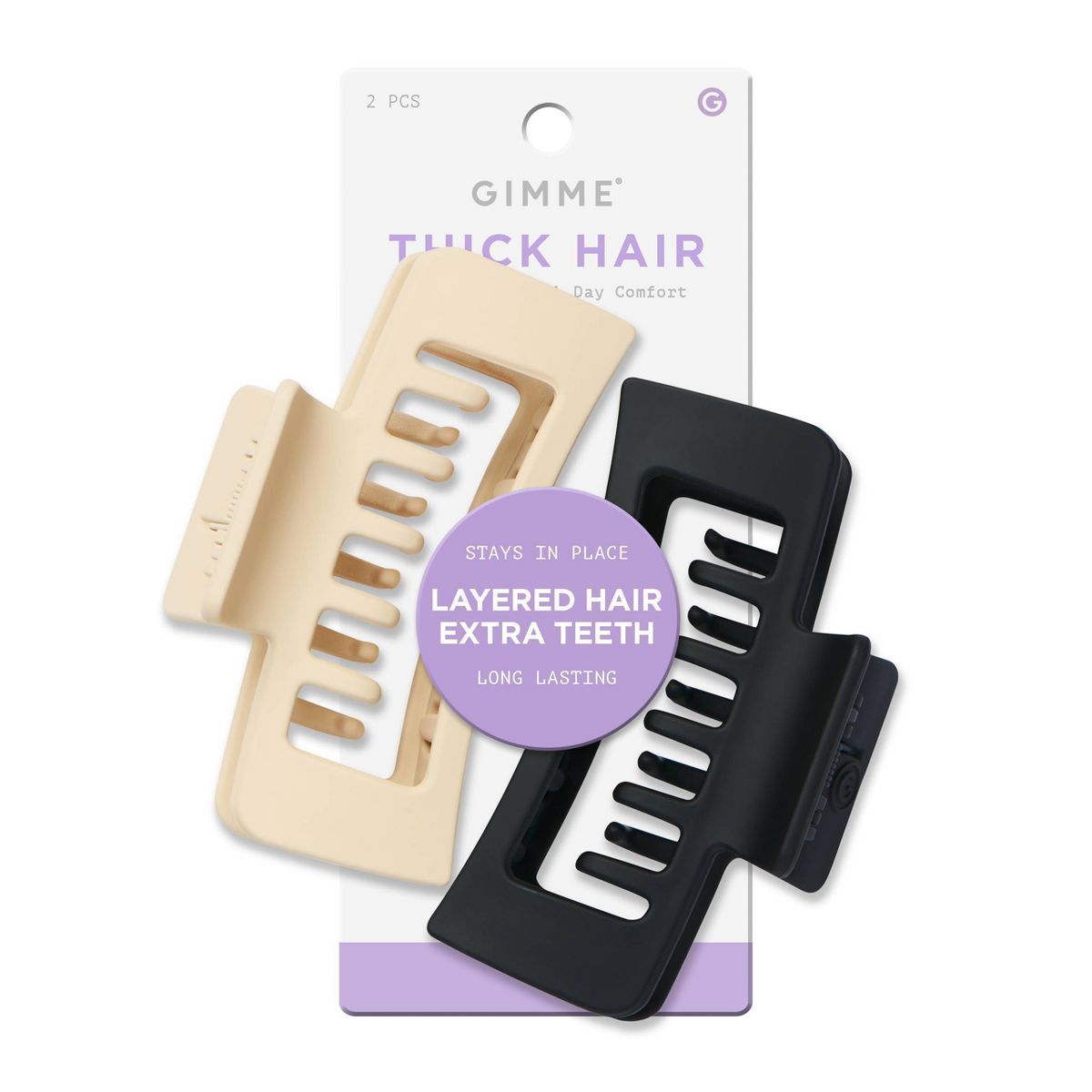 Gimme Beauty Hair Claw Clip with Extra Teeth - 2ct | Target