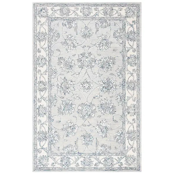 SAFAVIEH Micro-loop Shakti Botanical Wool Area Rug - Overstock - 30809997 | Bed Bath & Beyond