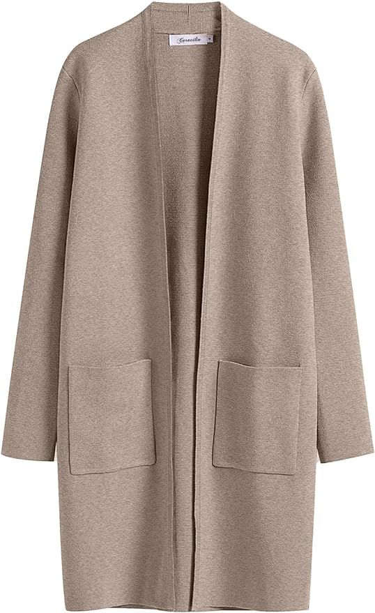 ANRABESS Cardigan Sweater for Women Casual 2023 Fall Winter Fashion Coat Long Sleeve Open Front K... | Amazon (US)