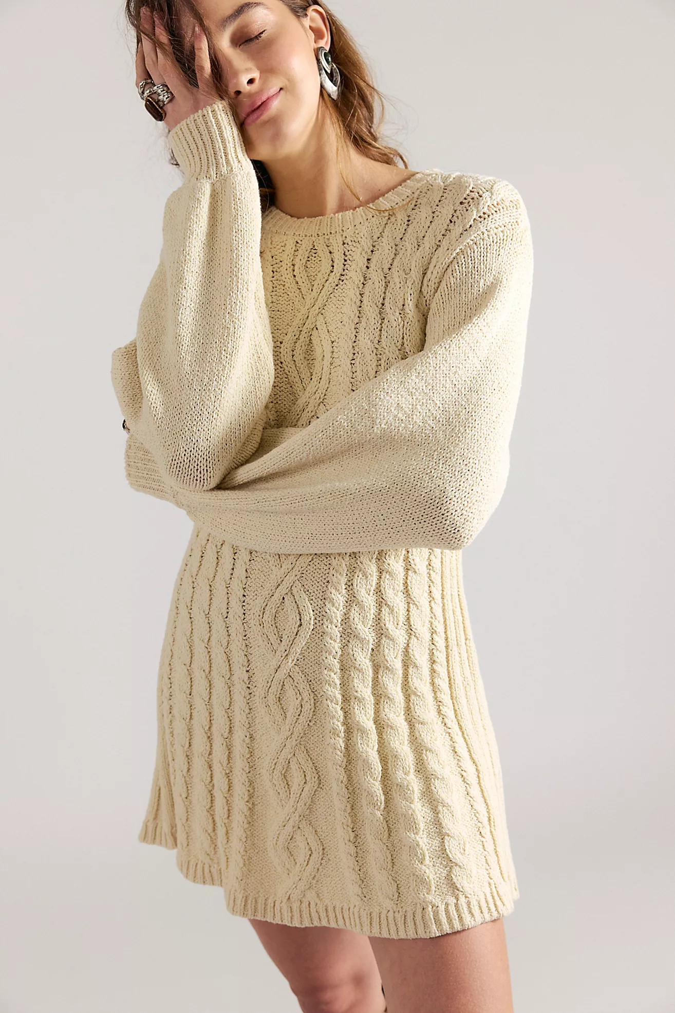 Orla Cable Knit Mini Dress | Free People (Global - UK&FR Excluded)