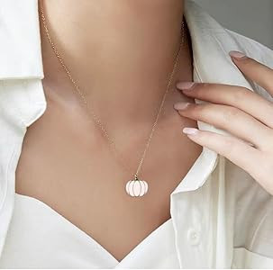 Small Pumpkin Pendant Necklace for Women Halloween Party Jewelry Fall Autumn Earrings Thanksgivin... | Amazon (US)