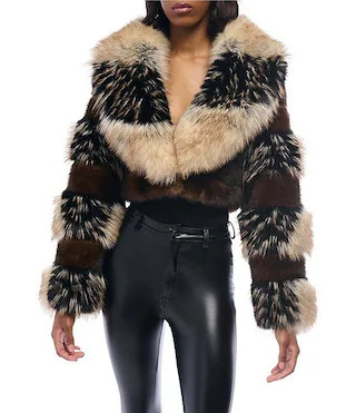 Azalea Wang Portia Faux Fur Collared Filled Jacket | Dillard's | Dillard's