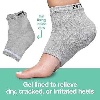 ZenToes Moisturizing Heel Socks 2 Pairs Gel Lined Toeless Spa Socks to Heal and Treat Dry, Cracke... | Amazon (US)
