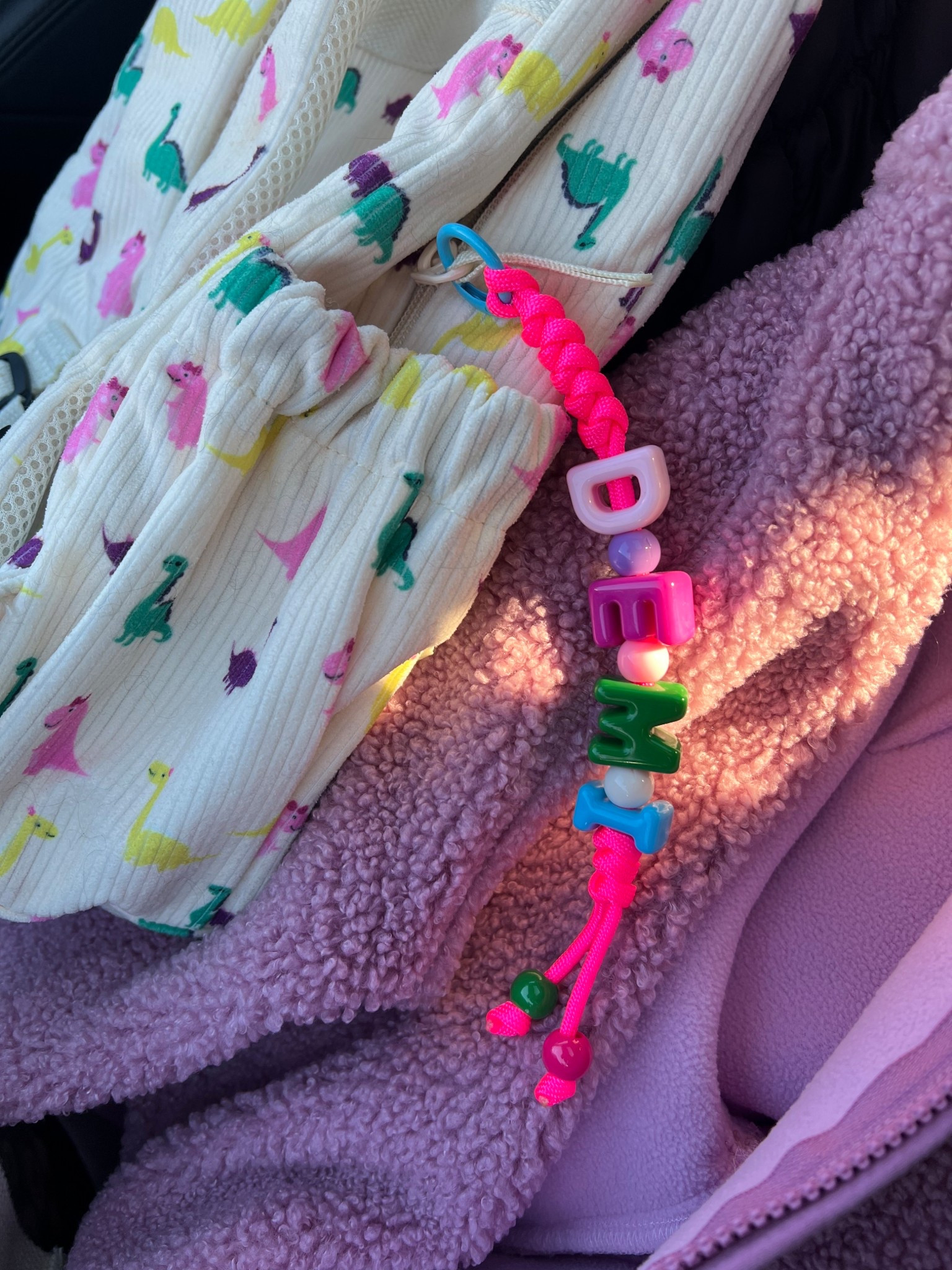 Back to school personalized name keychain for kids backpack ✨ So cute! Love how chunky the beads are. Would be a cute holiday gift idea or stocking stuffer! 

#LTKHoliday #LTKGiftGuide