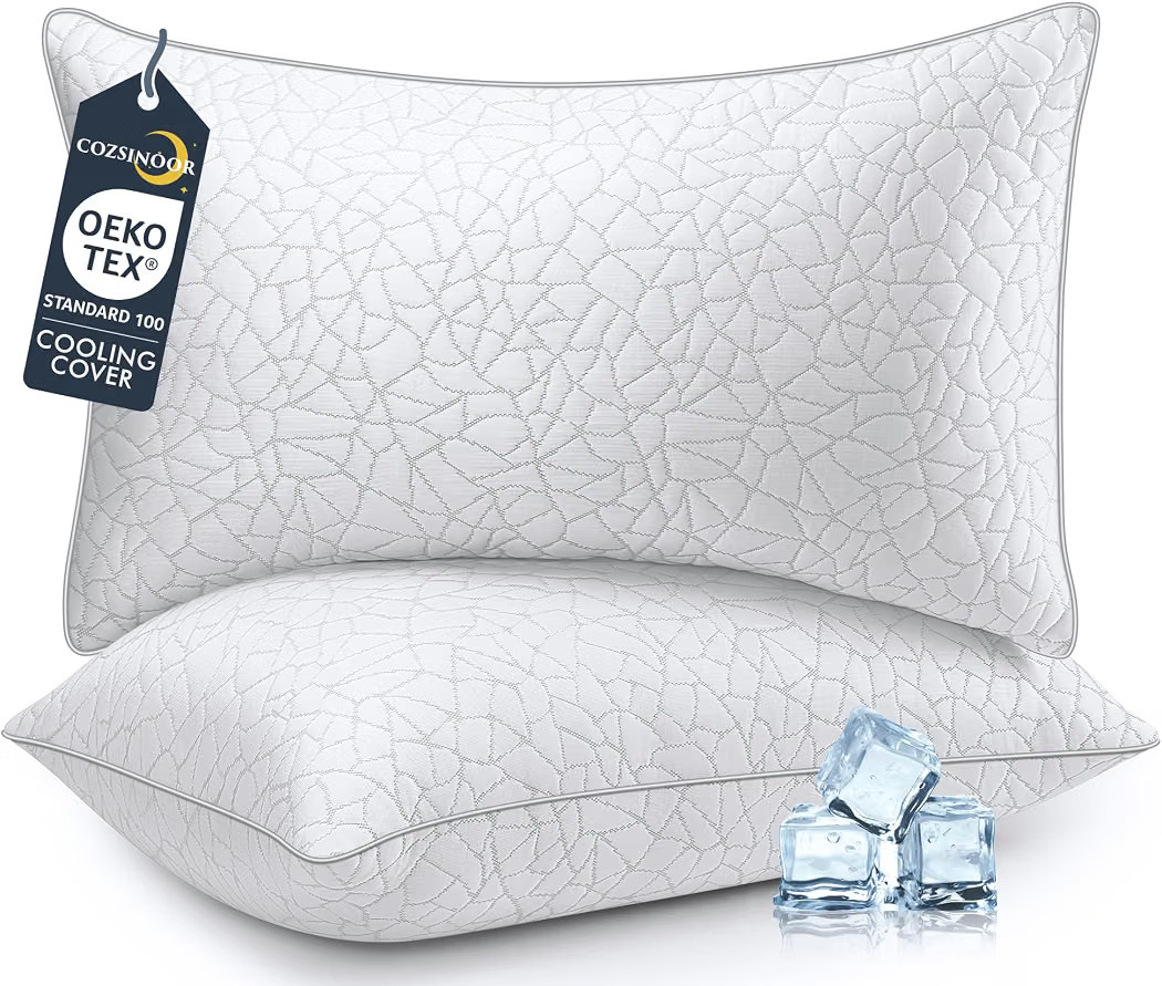 COZSINOOR Bed Pillows Queen Size - Breathable Premium Down Alternative Pillows Set of 2 for Side,... | Amazon (US)