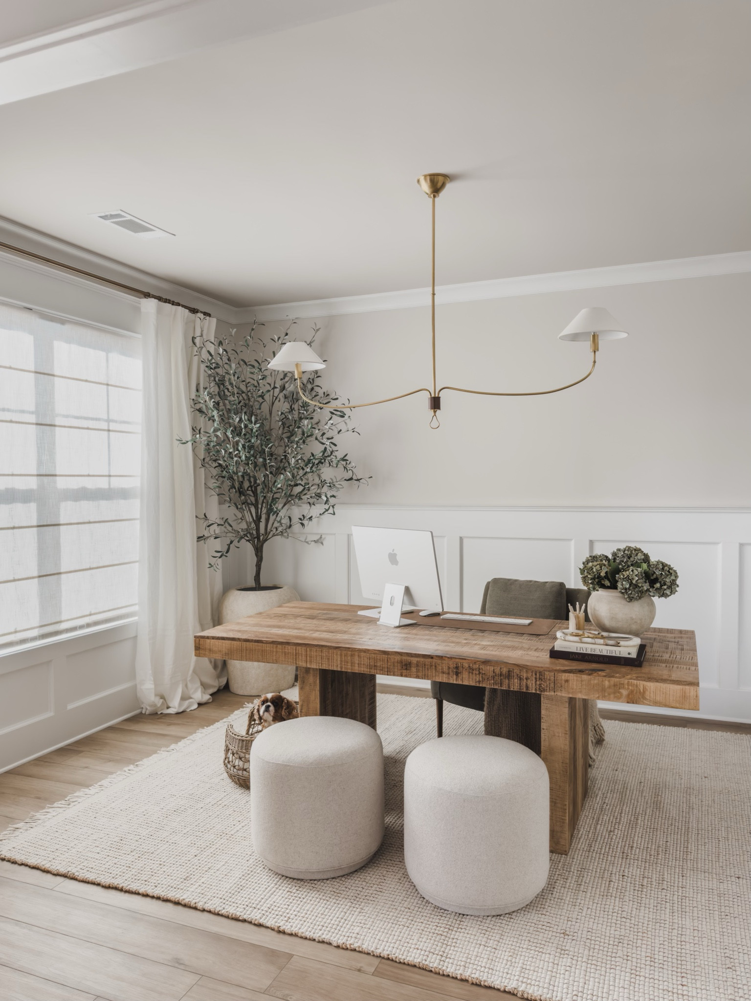 Neutral home office views with creamy whites, neutral wood tones, and hints of green! Open concept vibes with a light and bright style 

Home office, neutral office space, home office inspo, creamy whites, neutral wood tones, furniture favorites, ottoman finds, Pottery Barn style, gold detail, linen curtain, lighting detail, office chair, linen Roman shades, Two Pages, decor book, faux florals, neutral vase, desk pad, faux olive tree, oversized planter, catchall tray, found it on Amazon, Wayfair, neutral area rug, Rugs USA, shop the look!

#LTKHome #LTKStyleTip #LTKSeasonal