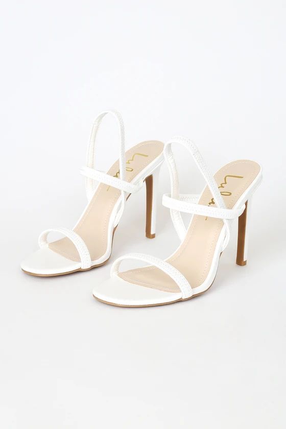 Babie White Strappy High Heel Sandals | Lulus (US)