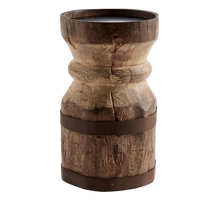 Axel Eclectic Wood Candle Holders - Large | Pottery Barn (US)