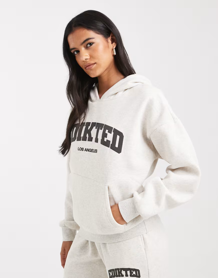 Edikted LA hoodie in grey | ASOS (Global)