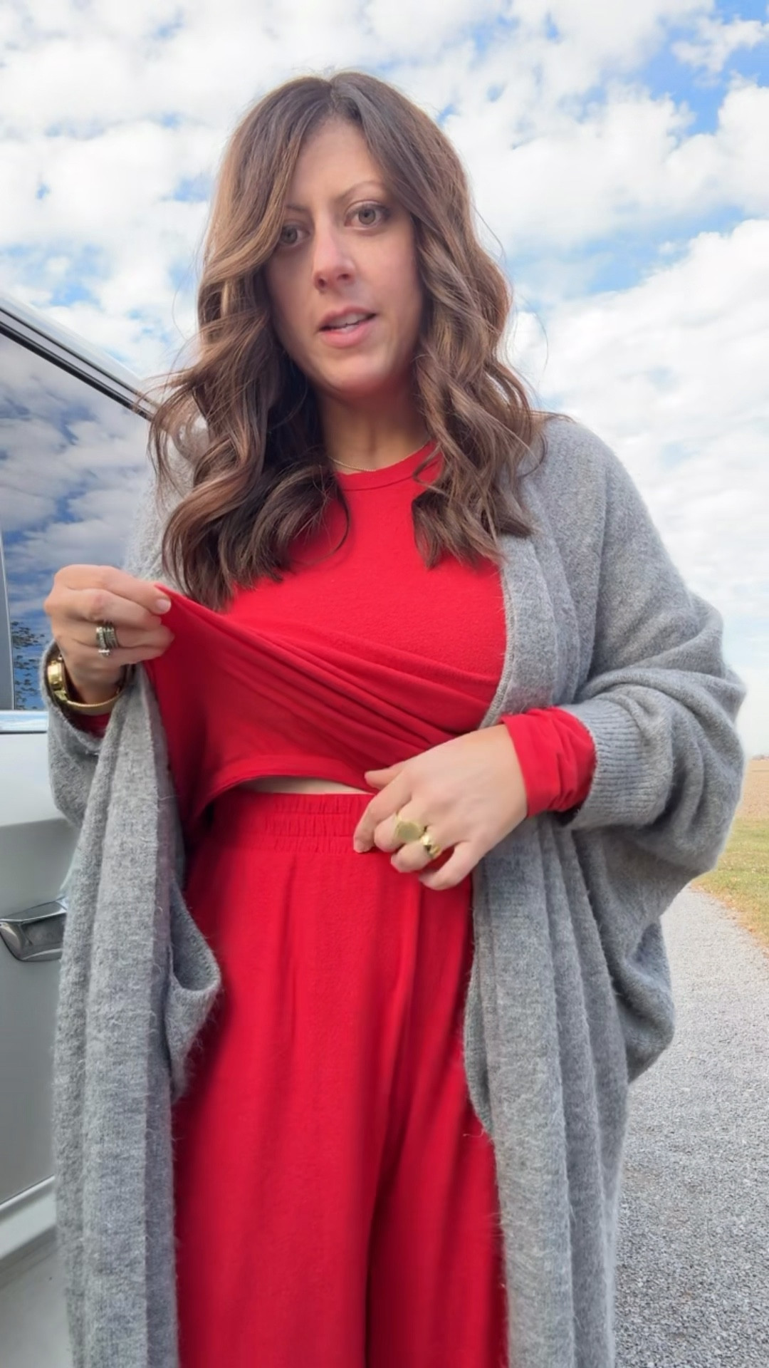 What dreams are made of when it comes to comfort! My new Fav 2 piece set from Abercrombie, the softness level is insane! Use code NEWFORYOU for 20% off! 

Stats 5’3 148lbs 
Size medium top
Size medium petite pants

I cannot link the cardigan but it’s from Mindy Mae’s And is the Lucy cardigan! Size small 

#LTKHoliday #LTKFindsUnder50 #LTKPetite