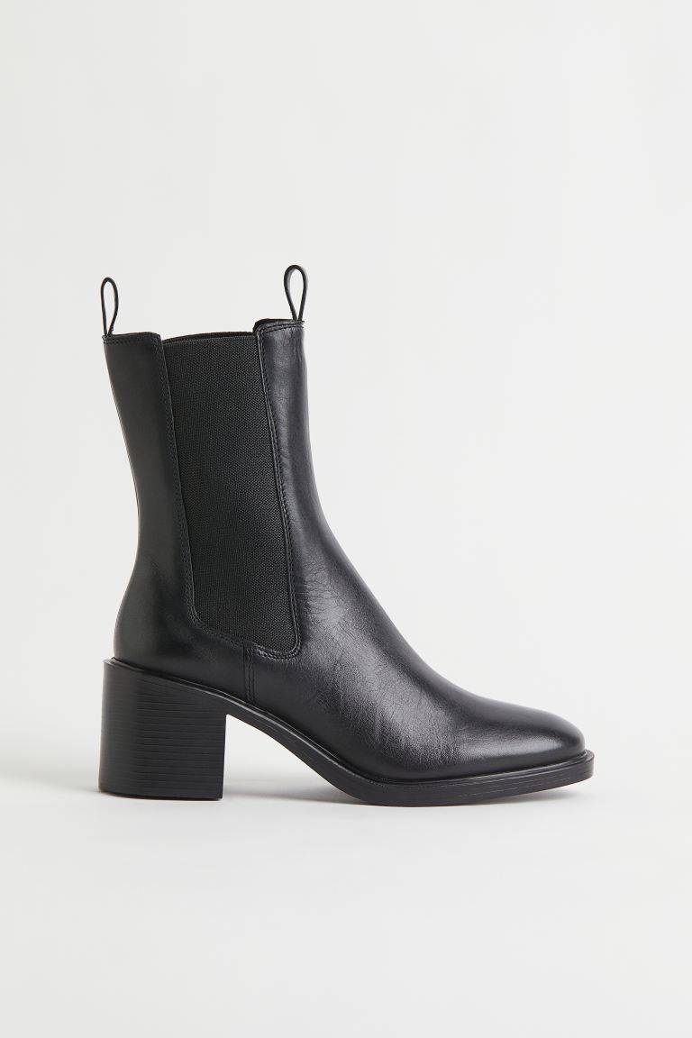 Heeled leather boots | H&M (UK, MY, IN, SG, PH, TW, HK)