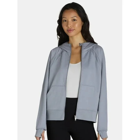 Avia Women's Plush Fleece Hooded Zip-Up Jacket, Sizes XS-XXXL | Walmart (US)