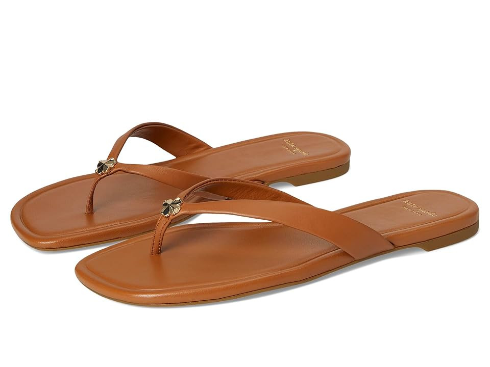 Kate Spade New York Spade Flower Flip Flop Sandal Women's Wedge Shoes Saddle : 5 M, Leather | Zappos