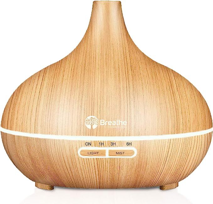 Breathe Essential Oil Diffuser | 550ml Diffusers for Essential Oils with Cleaning Kit & Measuring... | Amazon (US)