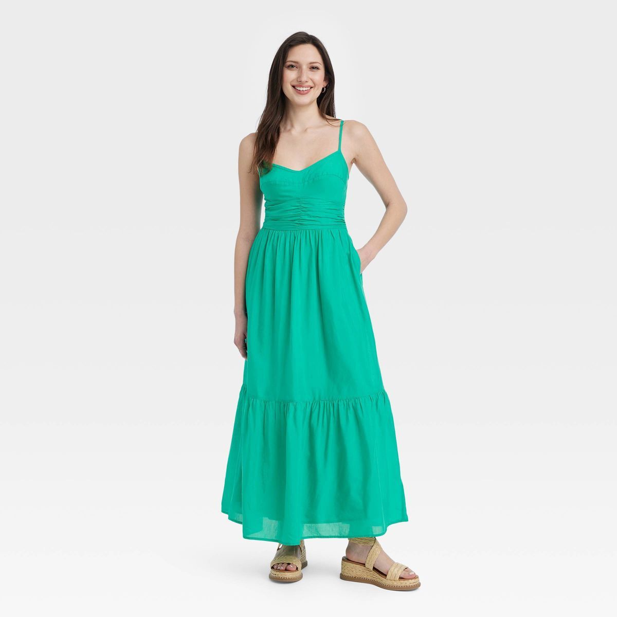 Women's Maxi Sundress - Universal Thread™ Green S | Target