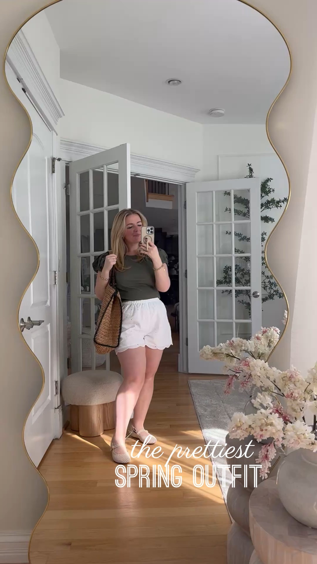 Target spring haul! This just came in the mail and I had to try it on! The top is so pretty, love the sleeves and ribbed material. I ordered another color too.

The shorts are so pretty, comfortable and I love the detail. Wearing size medium. Ordered matching top tpp.

The shoes are even better in person. The perfect flat for spring and summer. 

And the bag is amazing! It’s packable and perfect for pool, beach, vacation. Looks like the designer version. 

@target @targetstyle #target #targetstyle #shorts #maryjaneflats #meshflats #targetshoes #beachbag #bag #pool #vacationoutfit #springbreakoutfit #vacation #outfitidea #springoutfit 

#LTKShoeCrush #LTKWatchNow #LTKMidsize