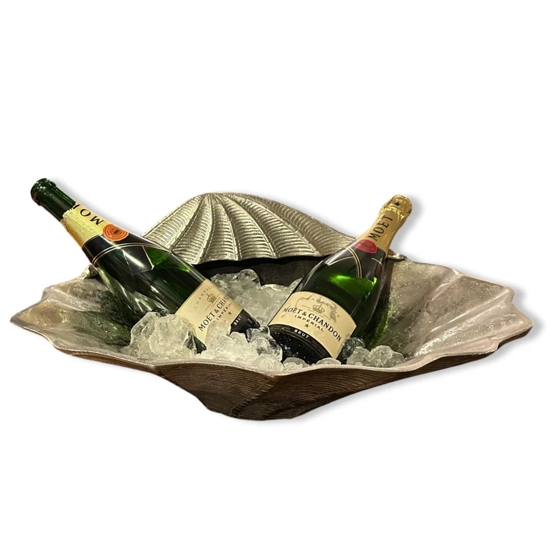 Clam Shell XXL Solid Champagne Ice Bucket Wine Cooler Fruit Bowl - Etsy | Etsy (US)