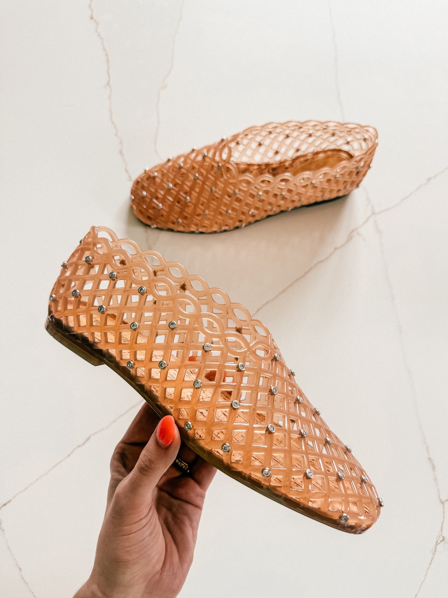 The cutest rhinestone jelly sandals for spring and summer! Also come in 7 other colors. Recommend sizing up id you are a half size. I got my true size 8. 

#LTKootd #LTKMothersDay #LTKmomlife