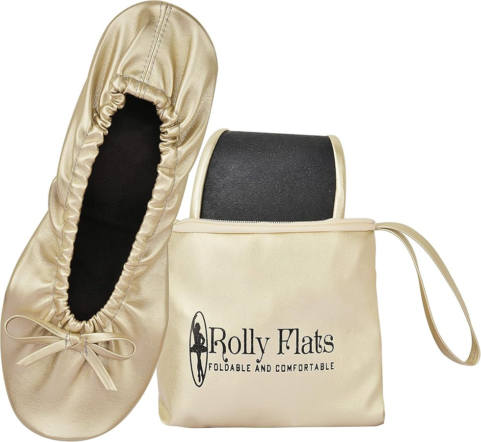 Women's Foldable Flats – Portable Ballet Slippers Shoes for Travel, Wedding – Fits in Purse | Amazon (US)