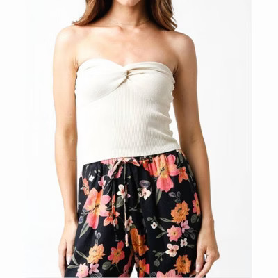 Women's Knit Tube Top - OLIVACEOUS S | Target