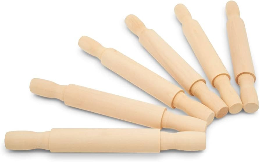 Wooden Mini Rolling Pin, 7 Inches Long, Pack of 25, Perfect for Fondant, Pasta, Baking in the Kit... | Amazon (US)