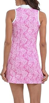 HDE Women's Tennis Dress Sleeveless Athletic Zip Up Golf Dresses with Separate Shorts | Amazon (US)