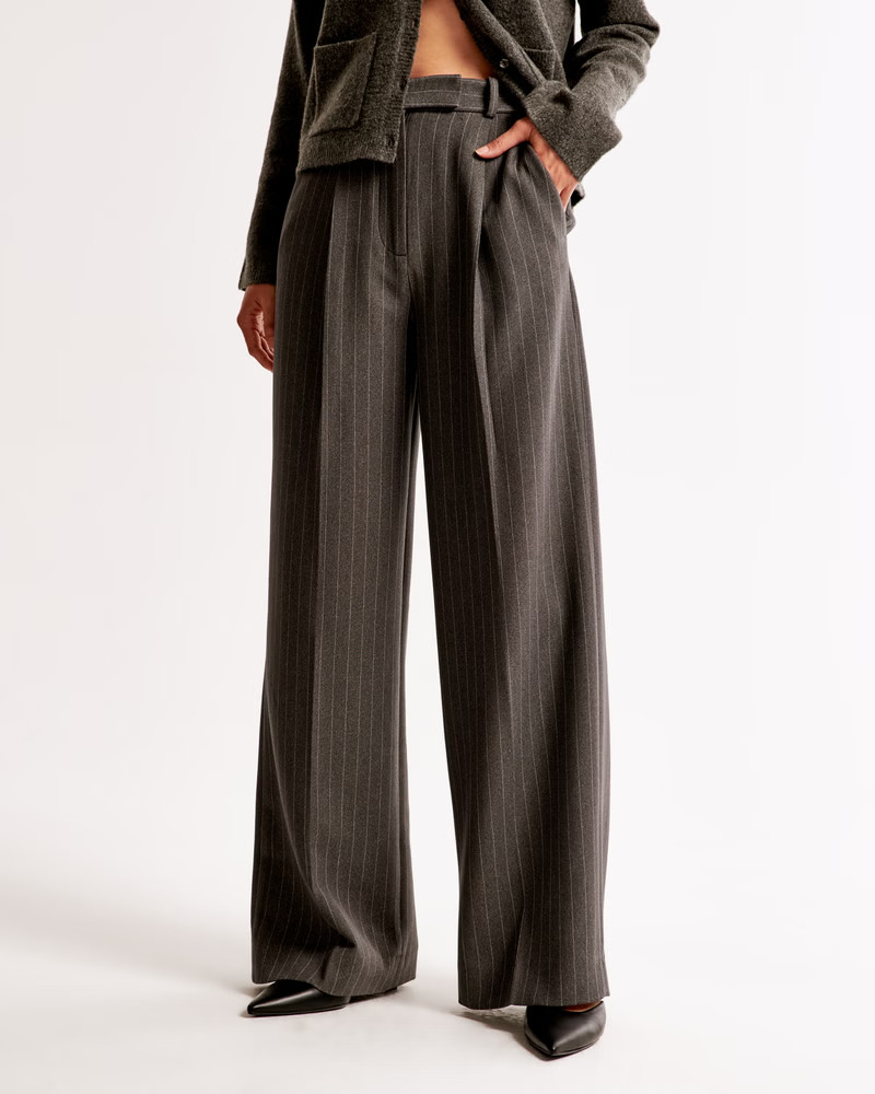 Women's A&F Harper Tailored Wide Leg Pant | Women's Matching Sets | Abercrombie.com | Abercrombie & Fitch (US)