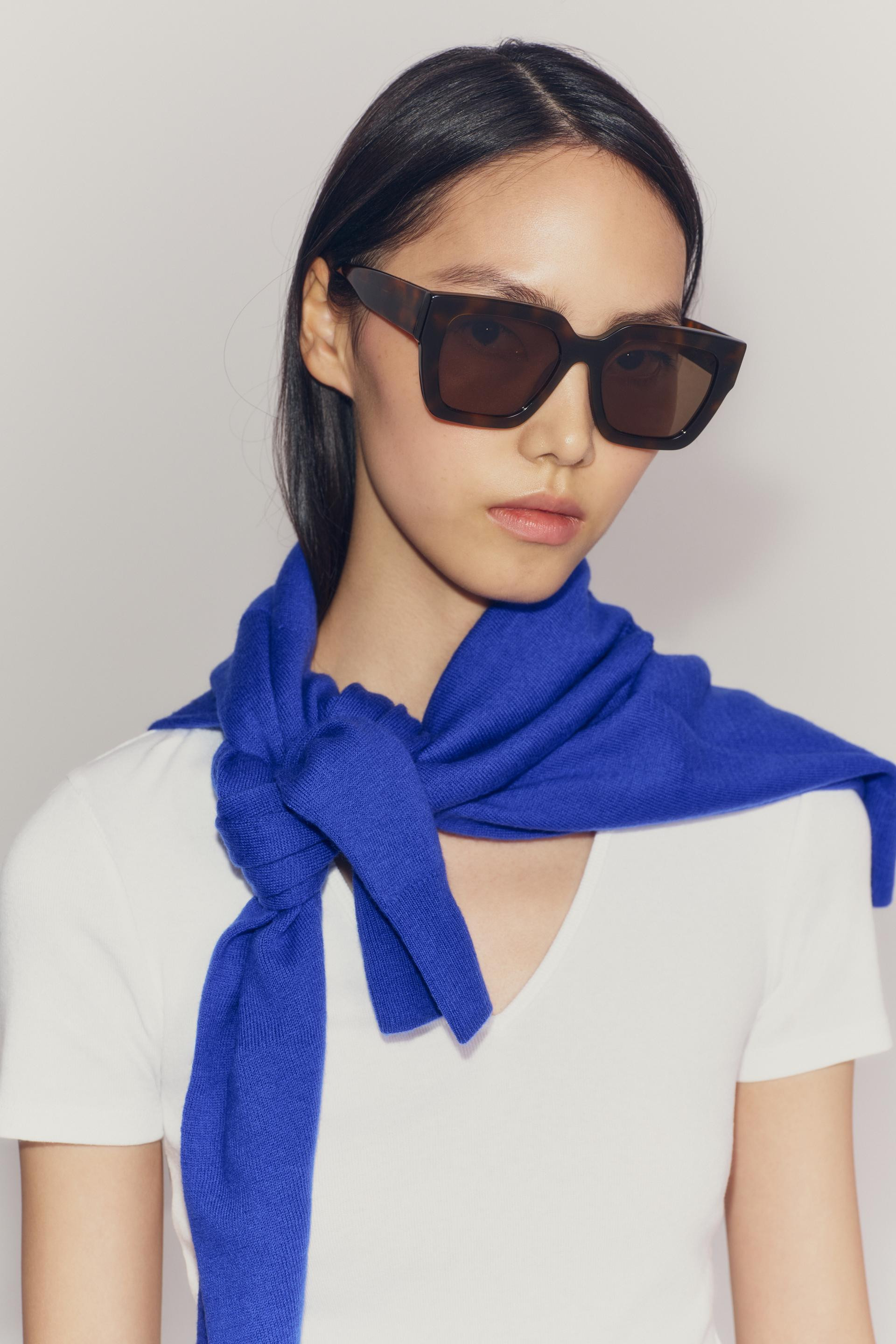 Zara - Square Sunglasses - Brown - M - Woman | Zara US