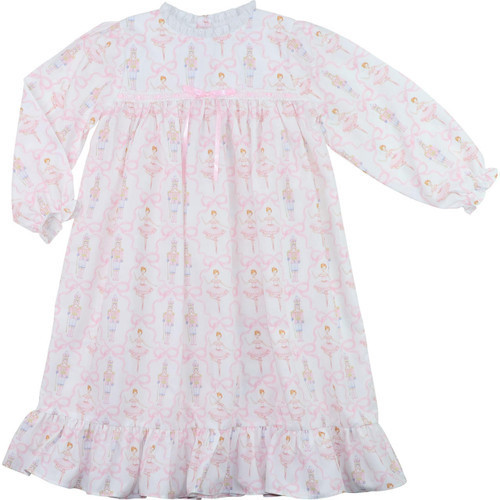 Pink Ballerina And Nutcracker Bow Nightgown - Shipping Mid October | Cecil and Lou