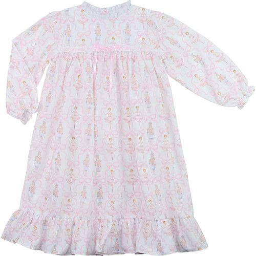 Pink Ballerina And Nutcracker Bow Nightgown - Shipping Mid October | Cecil and Lou