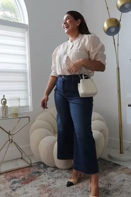 Love this outfit  from the whit & wisdom collection! I linked similar accessories. This top comes in several colors. Great to dress up or down  

#LTKFindsUnder100 #LTKStyleTip #LTKWorkwear