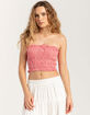 FULL TILT Gingham Smocked Womens Tube Top | Tillys