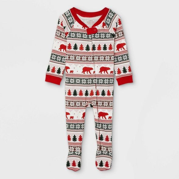 Baby Holiday Fair Isle Print Matching Family Footed Pajama - Wondershop™ White | Target