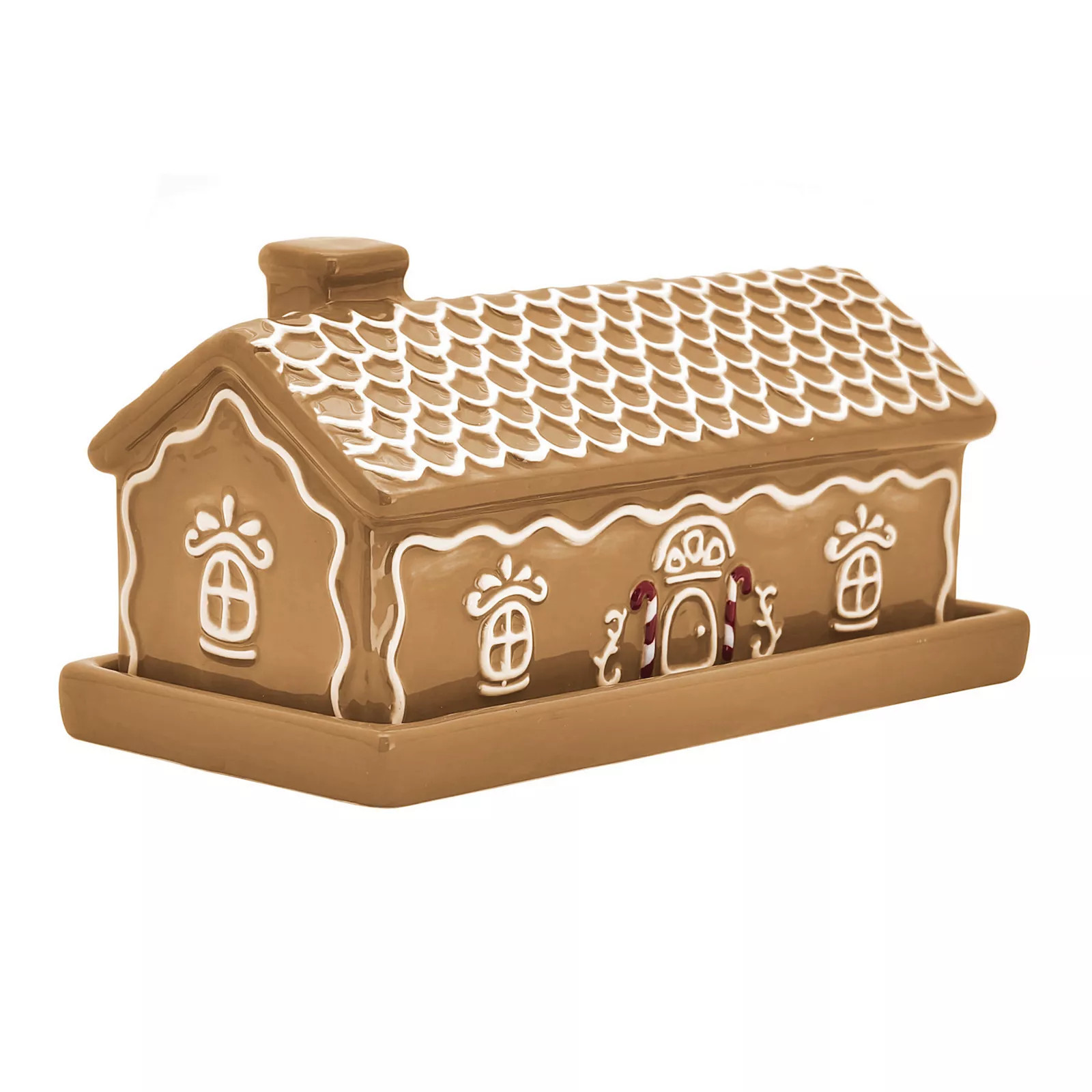 St. Nicholas Square® Gingerbread House Butter Dish, Pastry White | Kohl's