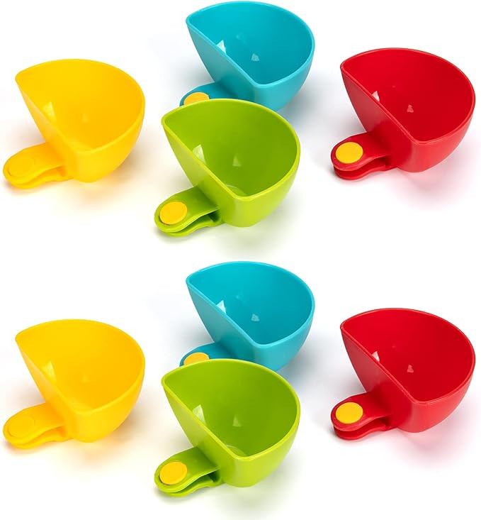 Dip Clip for Bowls Plates 8PCS Plastic Dip Clip Bowl Plate Holder Chip and Dip Serving Set Sauce ... | Amazon (US)