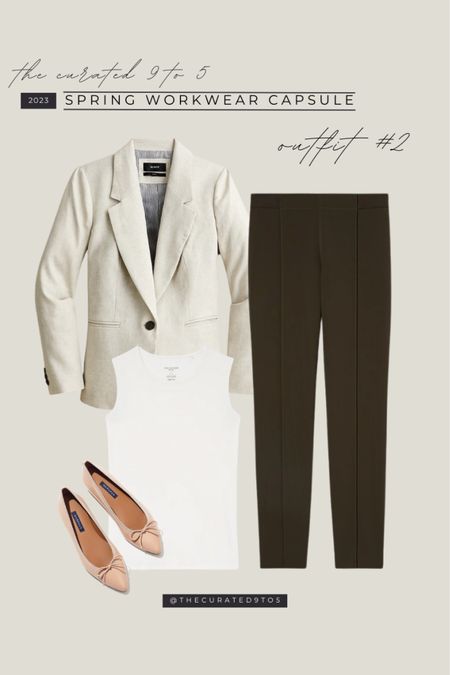 Spring Workwear Capsule: Outfit #2

Work style, office outfit, professional style, blazer, trousers, work pants, leather flats, spring work shoes, white stretch tank

#LTKstyletip #LTKcurves #LTKworkwear
