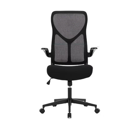 FONTOI Task Chairs, Mesh Office Chair with Flip-up Armrests and Lumbar Support for Home Office, Black, 26.3"*48"*26.3" | Target