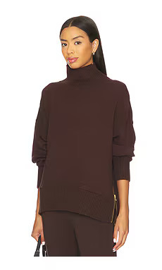 Varley Barker High Neck Sweater in Coffee Bean from Revolve.com | Revolve Clothing (Global)